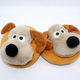 Fun plush toy cartoon cute dog head couple coin wallet soft and cute makeup storage headphones charger bag