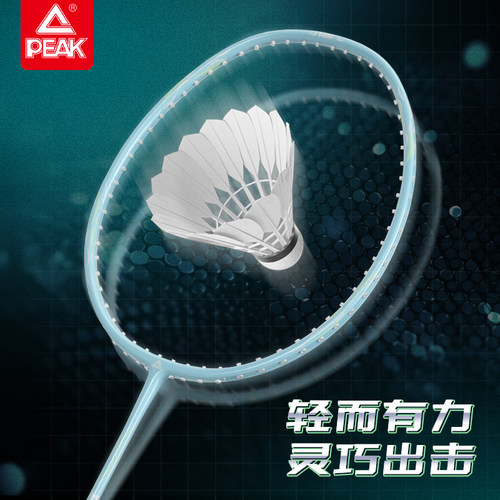 匹克羽毛球拍正品钛合金超轻耐打高弹力成人初学者训练单双拍套装 - 图0