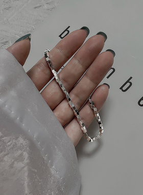 碎银小方块手链女高级感冷淡风