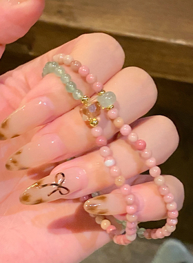 天然石碧玺双层手链女新中式复古