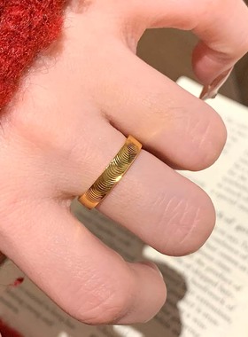 猫眼波纹开口戒指女时尚轻奢感