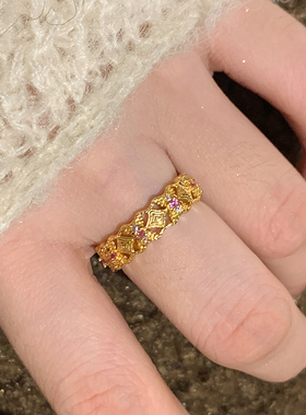 复古宫廷钩花开口戒指女优雅大方