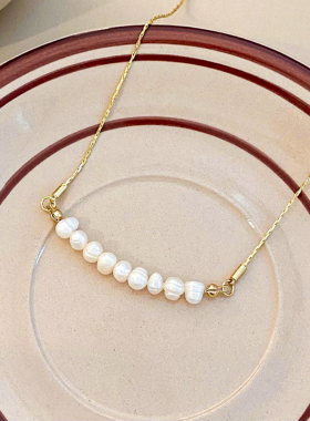 巴洛克珍珠项链女轻奢蛇骨锁骨链