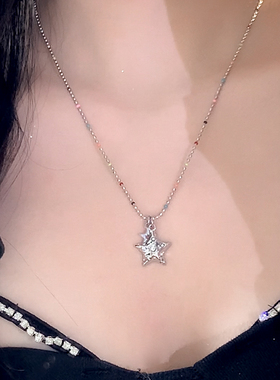 糖果串珠五角星项链女毛衣项链