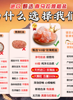 粗盐净宅大颗粒喜马拉雅御守盐摆件全套海盐搬家乔迁新居厕所容器