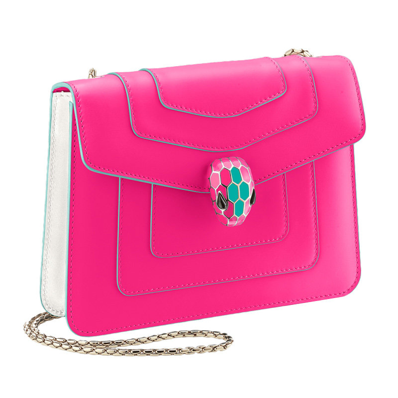 bvlgari serpenti粉色单肩链条包包 联采海外女士包袋