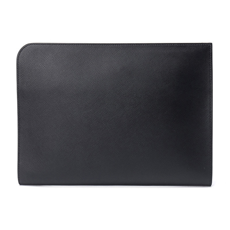 prada男士黑色牛皮logo饰百搭钱包 联采海外男士包袋