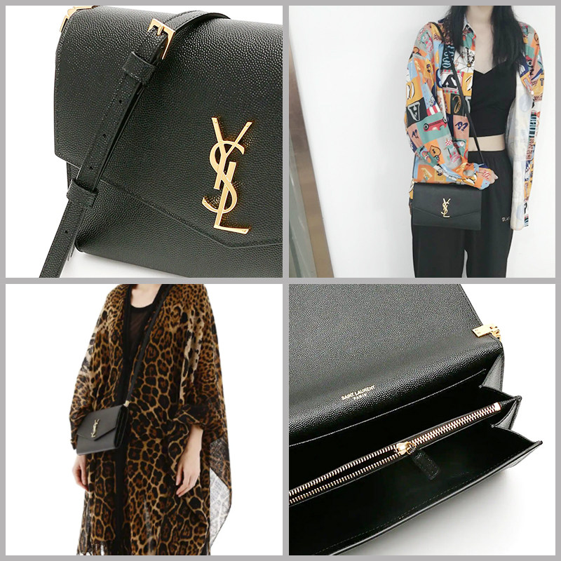圣罗兰saint laurent黑色斜挎包 联采海外女士包袋