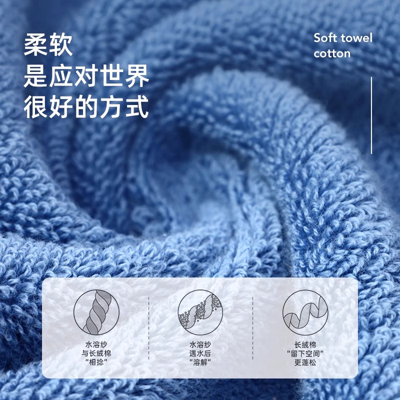 10条装洁丽雅毛巾纯棉洗脸批发家用男女柔软吸水全棉大毛巾新疆棉