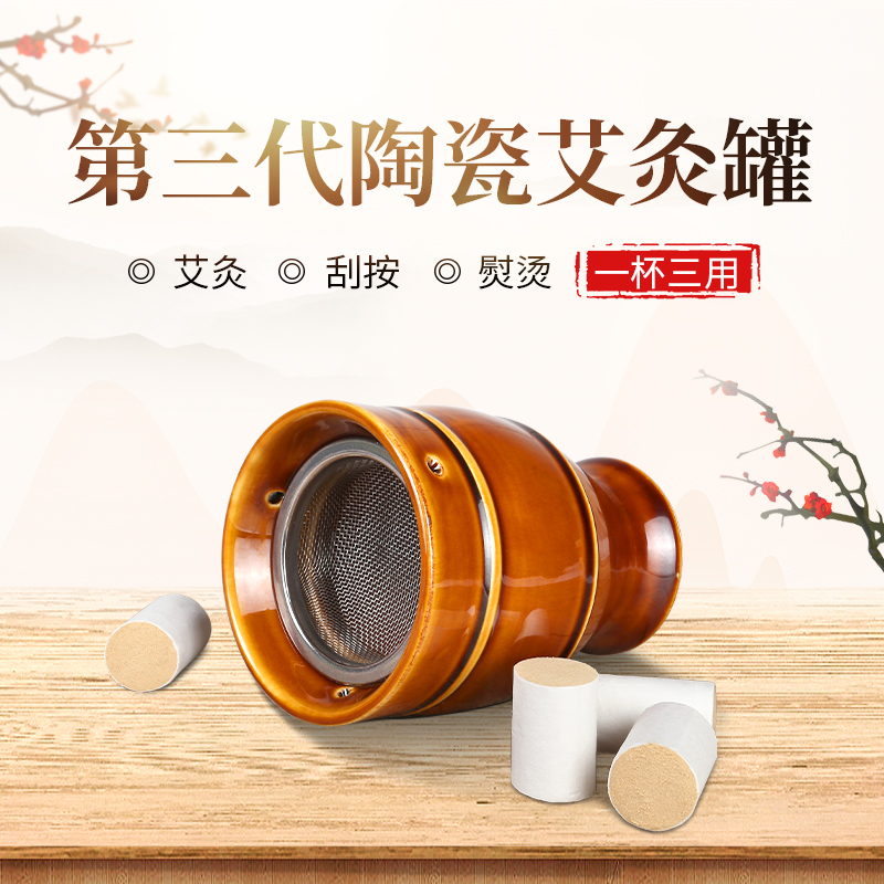 艾灸罐熏蒸仪盒随身灸家用艾灸筒 金将保健用品艾灸/艾草/艾条/艾制品