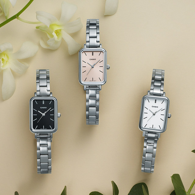 Casio women's retro small square watch