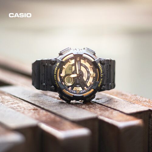 casio卡西欧手表男士运动款学生青少年初中电子石英表AEQ-110W-1B - 图1