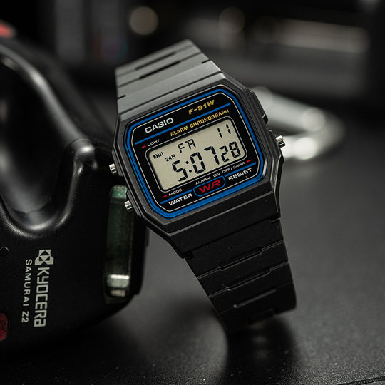 casio卡西欧手表男f91w小方块学生女初高中青少年儿童正品电子表