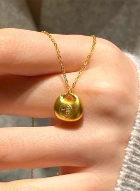 方形时尚简约项链ins潮简约气质小众设计感白色时尚吊坠锁骨链女