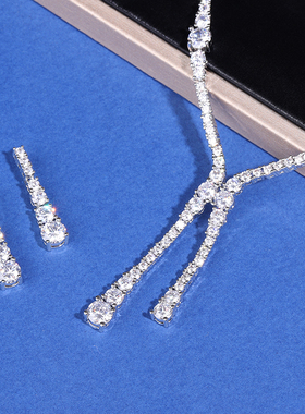 甜美系婚纱锆石项链饰品