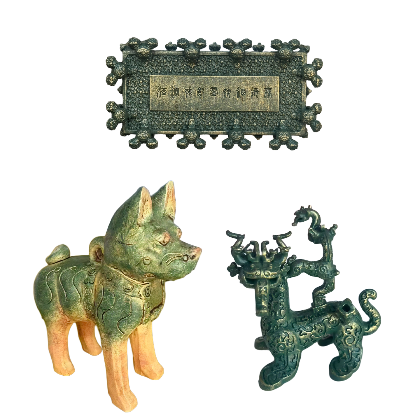 河南博物院绿陶狗豫博微珍系列冰箱贴文物纪念品桌面摆件文创礼品