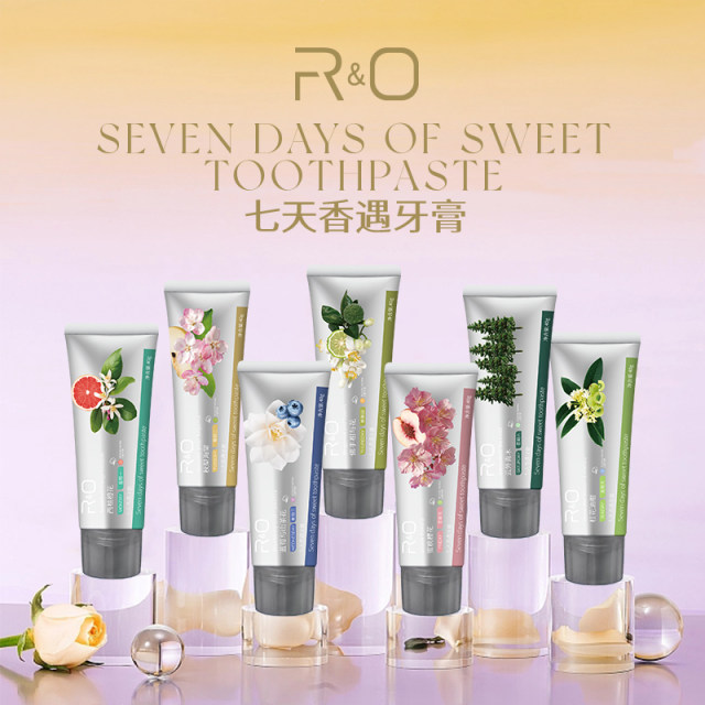 RO Seven Days Fragrance Toothpaste gift box with fresh breath, give your girlfriend fresh mouth as a souvenir to the hand fragrance series