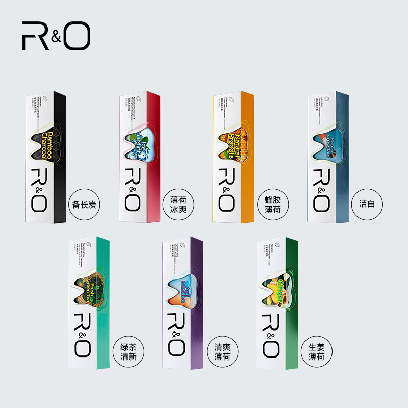 R&O到手香中文版系列清凉薄荷牙膏口气清新亮白黄渍牙龈护理白牙