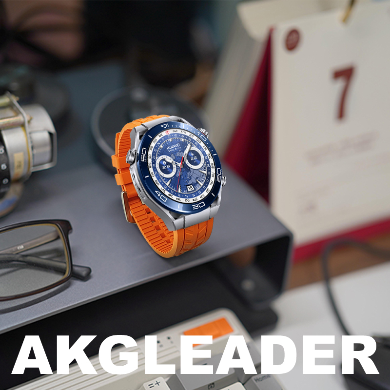 AKGLEADER米其林氟橡胶手表带适用华为watch4/3pro表带GT4/5 pro荣耀GS3智能手表非凡大师ultimate/buds腕带 - 图2