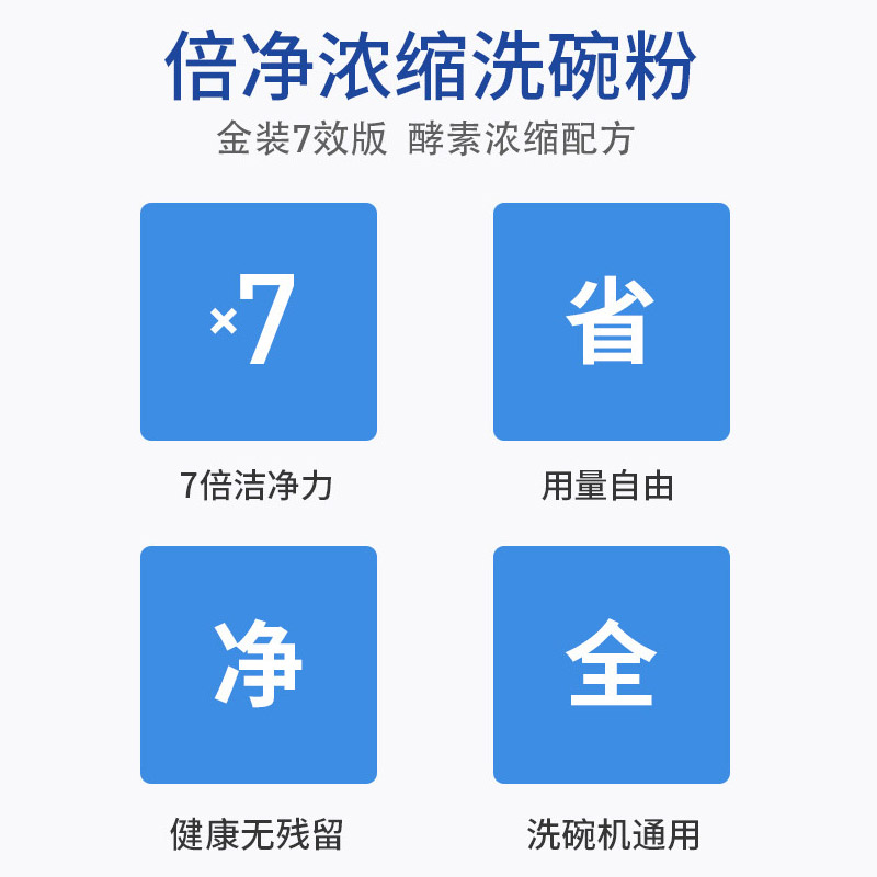 fertig洗碗粉盐亮碟西门子美的方太 fertig逗果果洗洁精