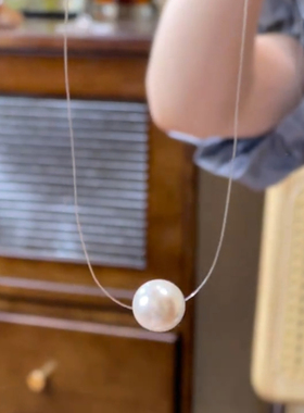 简约百搭鱼线珍珠项链女