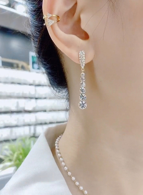 轻奢高级感满钻耳环女