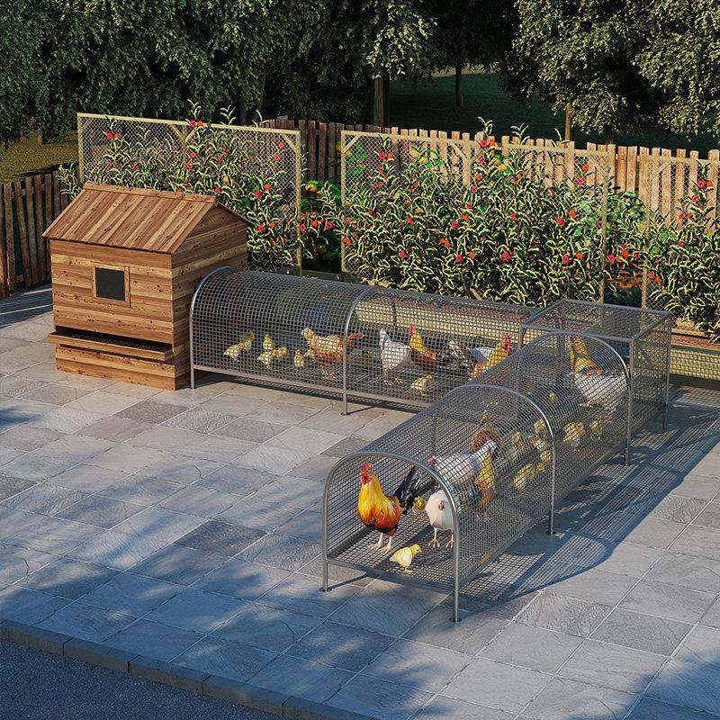 新款兔子跑道笼走地鸡笼隧道养鸡笼户外铁丝网宠物鸡兔子专用笼子,淘宝优惠券,粉丝福利购,淘宝优惠卷