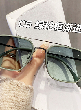 超轻纯钛浅茶色偏光墨镜女款2026新款高级感防紫外线近视太阳镜男