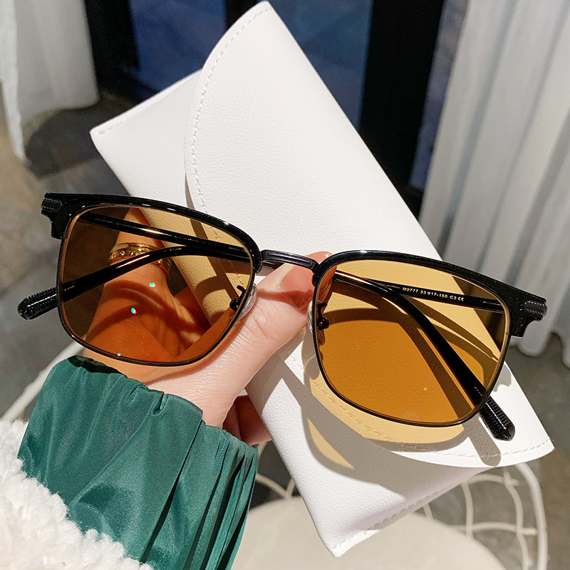 感光变色近视眼镜男防辐射抗蓝光平光镜男潮痞帅半框理工男眼镜框