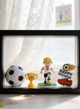 卡通足球守门员世界杯球员摆件