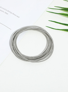 线径.7mm弹簧包金丝手环可拧紧螺头可打开钢丝弹簧手链