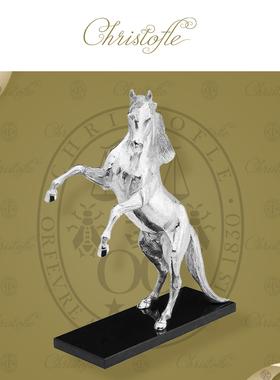 CHRISTOFLE昆庭925银飞天马雕塑