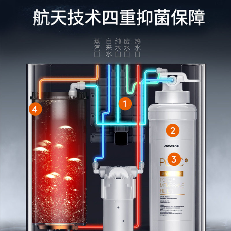 九阳家用加热一体ro反渗透净水器 joyoung九阳净水净水器