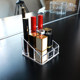 Transparent deepened desktop lipstick storage box for lipstick, lip glaze, multi-grid nail polish box, cosmetics display stand