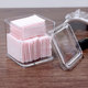 Desktop makeup cotton swab storage box with lid and hair tie organizer
