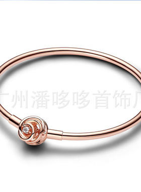 白铜 潘家21cm黑色骨皮绳多拉DIYME女手链手链镀银基础蛇 17cm