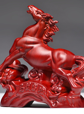 红木马摆件工艺品雕刻