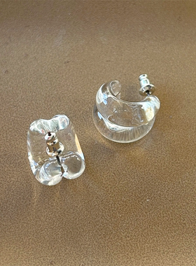 欧美风小众设计感琉璃耳钉百搭