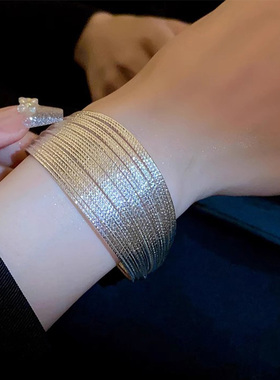 女轻奢高级感手饰夸张金色