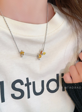 童趣卡通搞怪弹簧狗项链