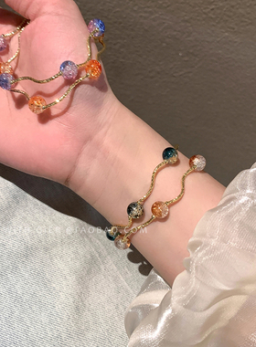 高级感ins简约琉璃手链