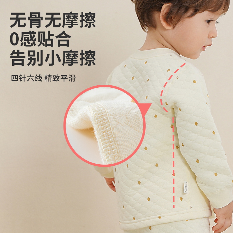 新生婴儿内衣秋冬套装宝宝无骨棉衣纯棉夹棉儿童秋衣秋裤保暖加厚,淘宝优惠券,粉丝福利购,淘宝优惠卷