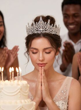 High end rhinestone birthday crown headpiece皇冠头饰