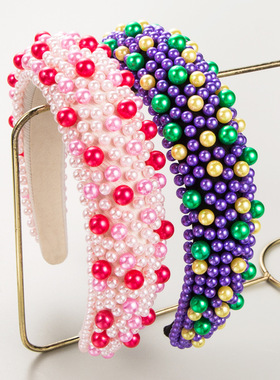 Hairbands, pearls, hair accessories, women's nail beads