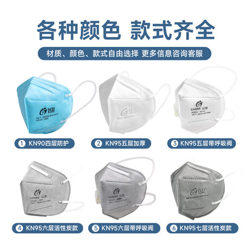 以安KN95防尘口罩工厂批发一次性颗粒物防护工业粉尘打磨喷漆专用 - 图0