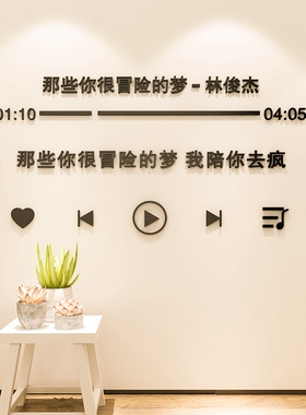 ins歌词房间布置墙面装饰可定制