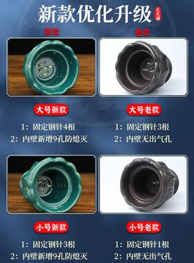 火龙罐陶瓷艾灸罐双层刮痧一体罐中医专用防烫美容院专用温灸器具
