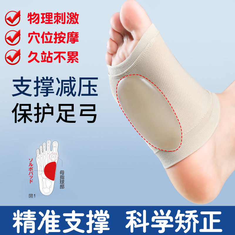 医用足弓垫扁平足鞋垫矫正训练器足弓支撑脚垫矫形平底横弓塌陷女