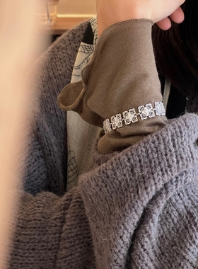 Mouhooland暮后之地 蕾丝十字花手链原创设计小众高级轻奢腕饰