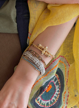 MARIE LAURE CHAMOREL 手链手工编织精致叠加百搭高级感色彩手绳